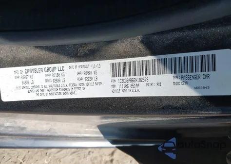 2014 Dodge Avenger Se z USA, uszkodzony, nr VIN 1C3CDZAB6EN182579